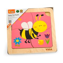 Wooden mini-puzzle Viga Toys Bee, 4 el. (50138)