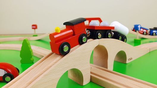 Дерев'яна залізниця Viga Toys 49 ел. (56304)
