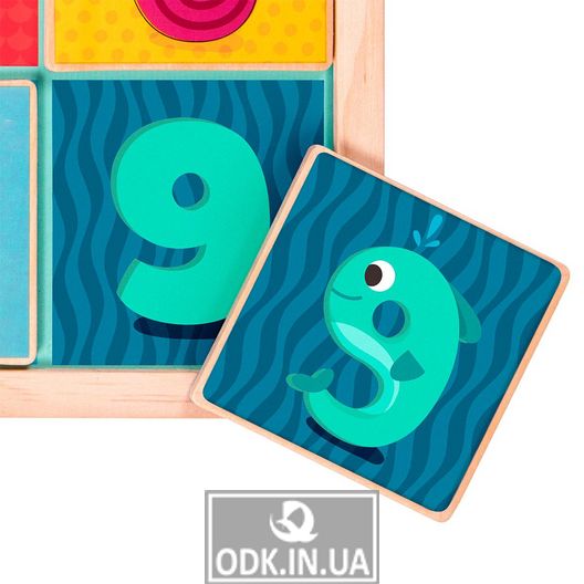 Wooden toy liner - Magnetic numbers