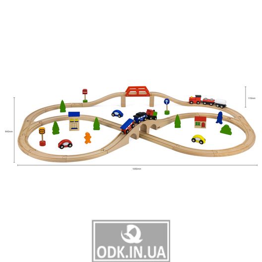 Дерев'яна залізниця Viga Toys 49 ел. (56304)
