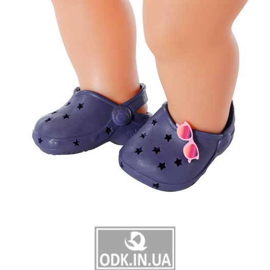 Взуття для ляльки BABY born - Святкові сандалі з значками (сині)