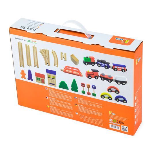 Дерев'яна залізниця Viga Toys 49 ел. (56304)