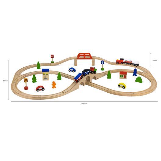Дерев'яна залізниця Viga Toys 49 ел. (56304)