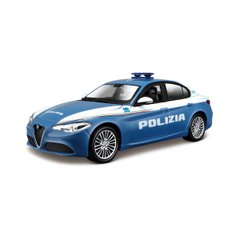 Car Model - Alfa Romeo Giulia Polizia (Blue, 1:24)