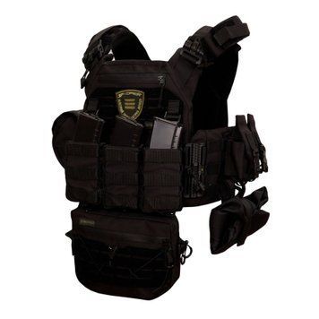 Плитоноска Warmor gen.3 Pro Max. Система швидкого скидання. 7 підсумок. Чорний