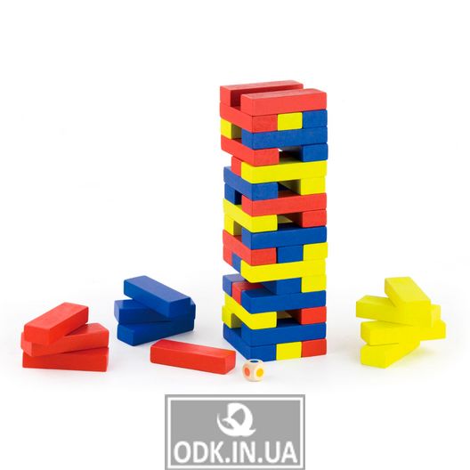 Деревянная настольная игра Viga Toys Цветная дженга (56215)