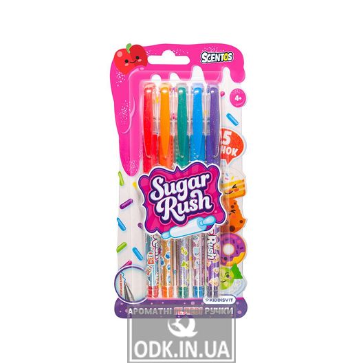 Set of fragrant gel pens - Bright glitter
