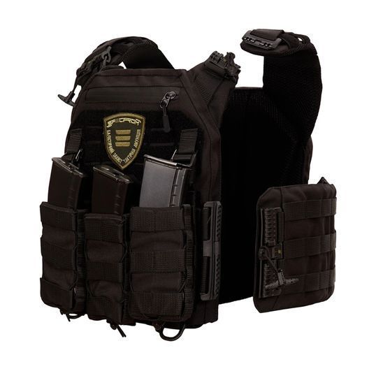 Плитоноска Warmor gen.3 Pro Max. Система швидкого скидання. 7 підсумок. Чорний