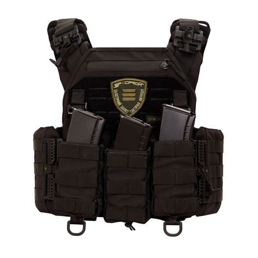 Плитоноска Warmor gen.3 Pro Max. Система швидкого скидання. 7 підсумок. Чорний