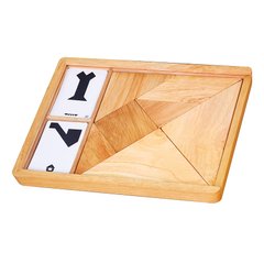 Игра-головоломка Viga Toys Деревянный танграм неокрашенный, 7 эл. (56301)