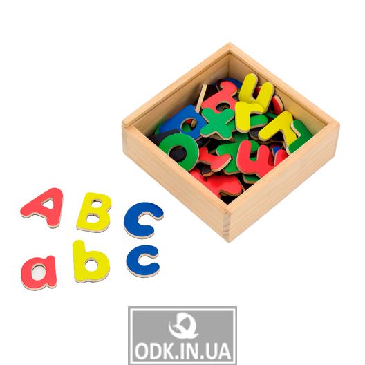 Набір магнітних літер Viga Toys Англійські великі та малі, 52 шт. (50324)