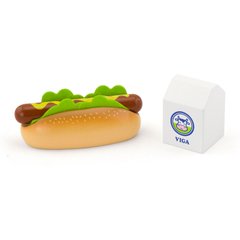Toy products Viga Toys Wooden hot dogs and milk (51601)