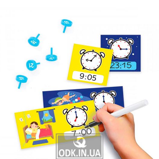 Educational game set of the Play Montessori series "- The first clock"
