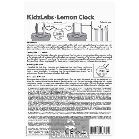 Набір для досліджень 4M Лимонний годинник (00-03306)