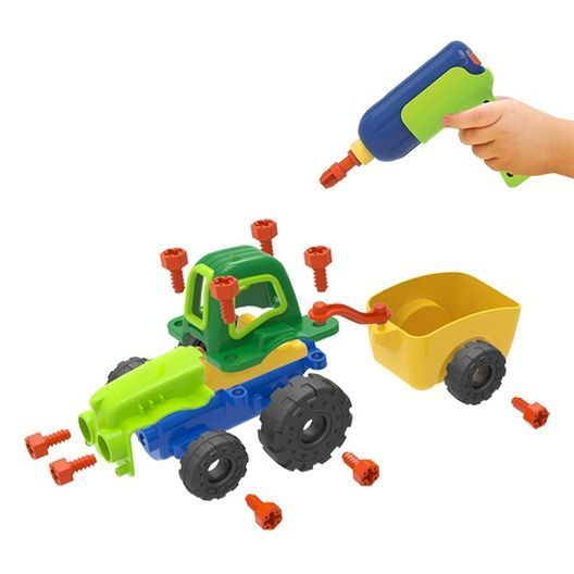 Конструктор Edu-Toys Трактор з інструментами (JS030)