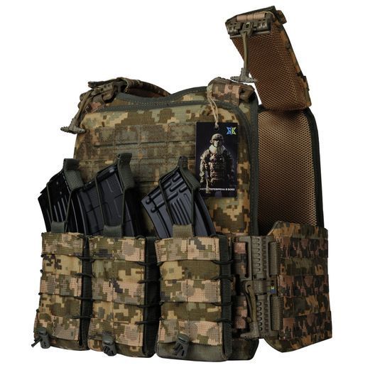 Плитоноска Ares gen.2. 3 підсумки АК. Пиксель ММ14