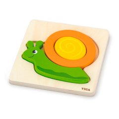 Wooden mini-puzzle Viga Toys Snail (59931)