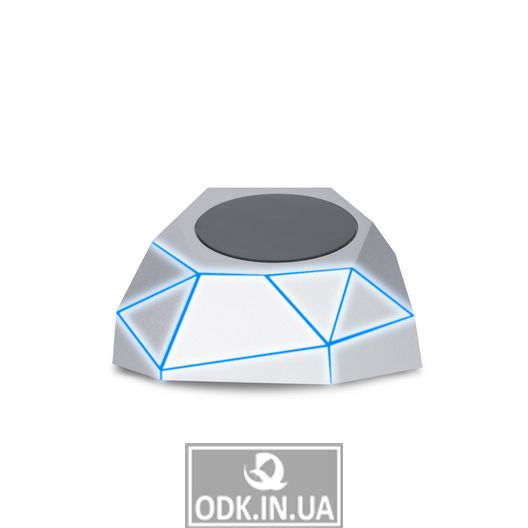 Бездротовий Зарядний Пристрій Xoopar -Geo Dock (Сріблястий З Синьою Led-Підсв)