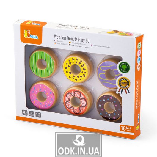 Іграшкові продукти Viga Toys Дерев'яні пончики (51604)