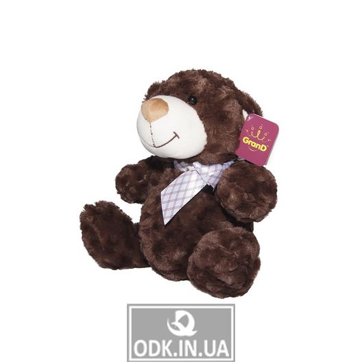 М'яка Іграшка - Ведмідь коричневий з бантом (33 См)