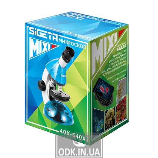 Мікроскоп SIGETA Mixi 40x-640x з набором слайдів і аксесуарів