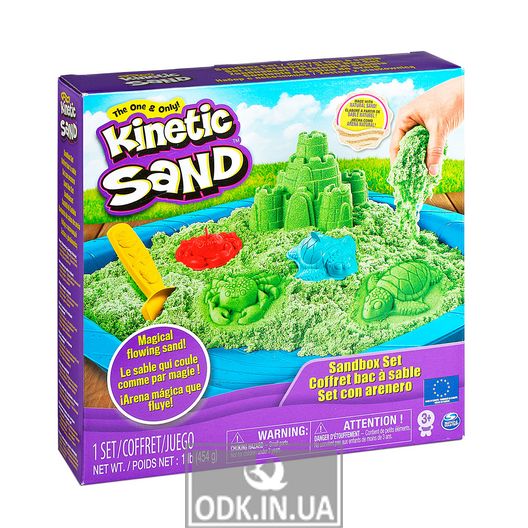 Набор Песка Детского Творчества - Kinetic Sand Замок Из Песка (Зеленый)