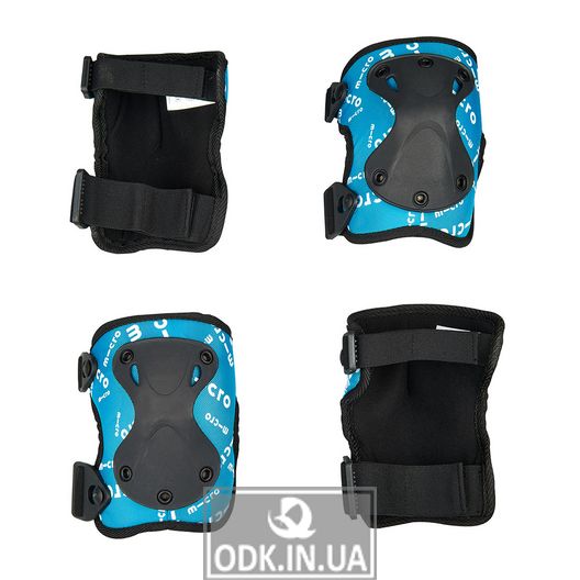 Protective set of elbow pads and knee pads MICRO - Blue (number 15-19 cm, number 21-27 cm, S)