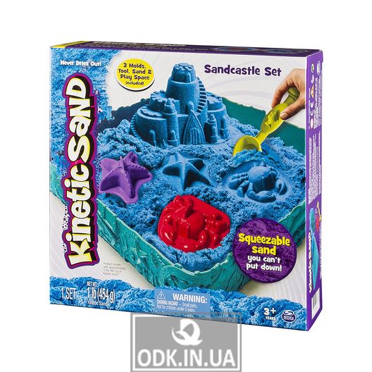 Набор Песка Детского Творчества - Kinetic Sand Замок Из Песка (Голубой)