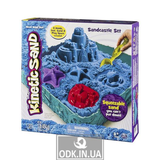 Набор Песка Детского Творчества - Kinetic Sand Замок Из Песка (Голубой)