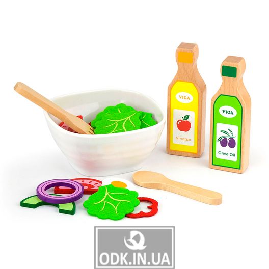 Toy products Viga Toys Set for a salad from a tree, 36 el. (51605)