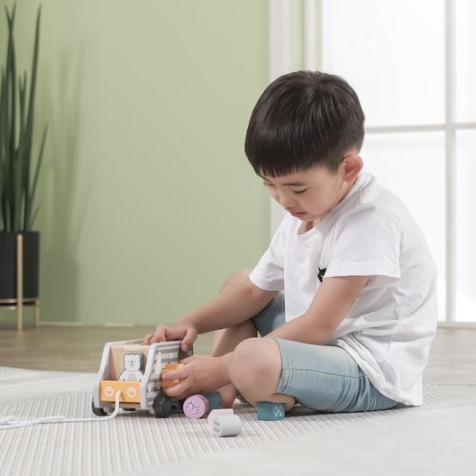 Дерев'яна каталка-сортер Viga Toys PolarB Вантажівка (44041)