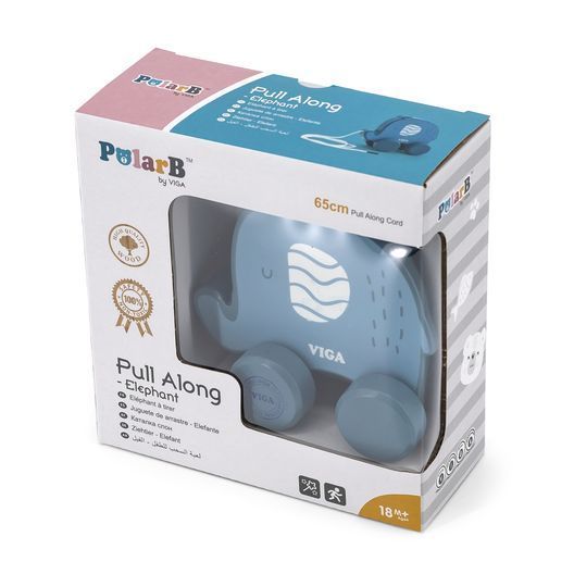 Дерев'яна каталка Viga Toys PolarB Слоник (44004)