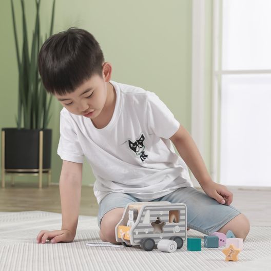 Дерев'яна каталка-сортер Viga Toys PolarB Вантажівка (44041)