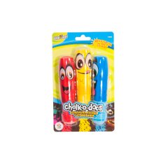 Set of Colored Chalks for Drawing With a Holder