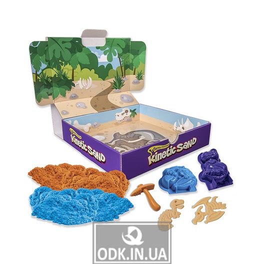 Пісок Для Дитячої Творчості - Kinetic Sand Dino (Блакитний, Коричневий)