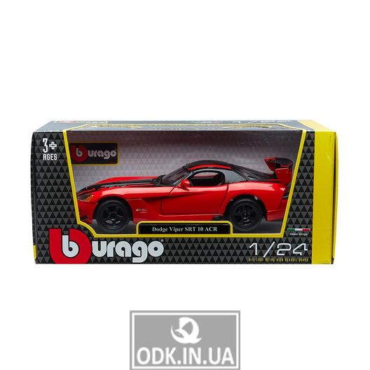 Автомодель - Dodge Viper Srt10 Acr (ассорти оранж-черный металлик, красно-черный металлик, 1:24)