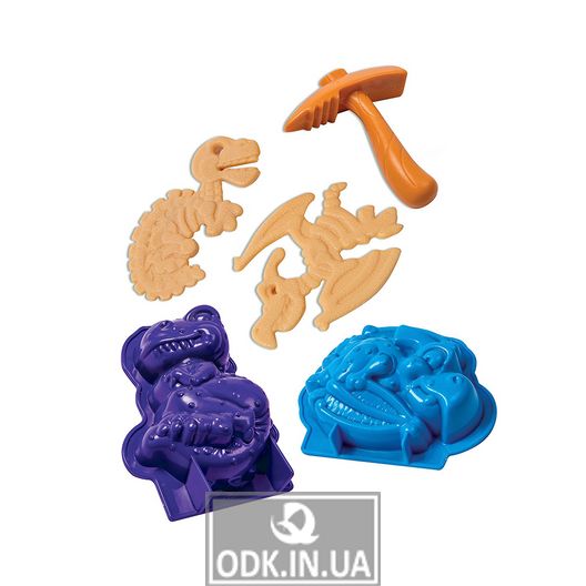 Песок для детского творчества - Kinetic Sand Dino (Голубой, Коричневый)