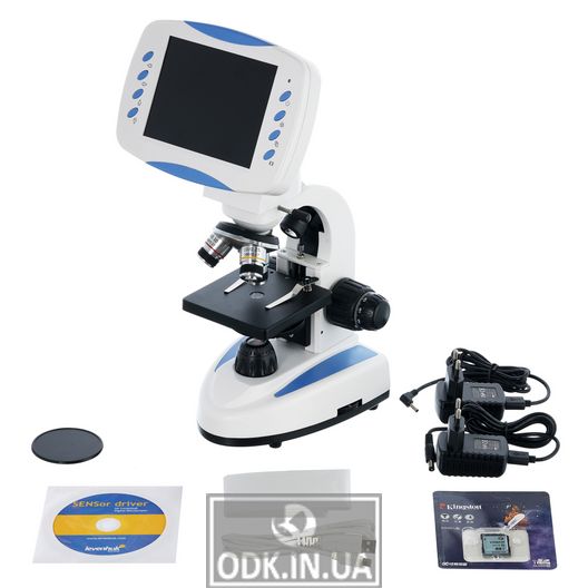 Мікроскоп цифровий Levenhuk D80L LCD, монокулярний