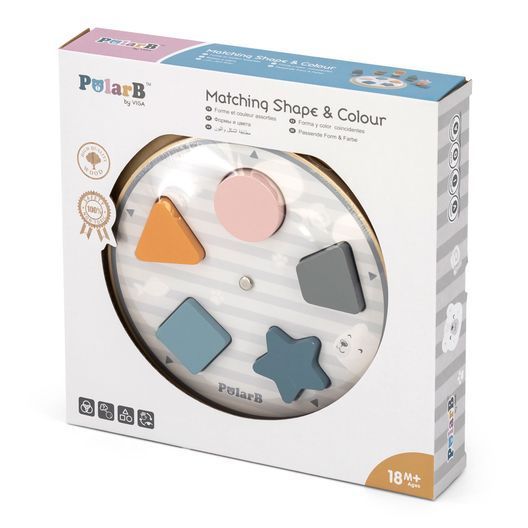 Дерев'яна гра-сортер Viga Toys PolarB Фігури (44050)