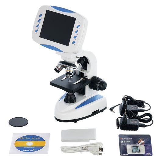 Мікроскоп цифровий Levenhuk D80L LCD, монокулярний