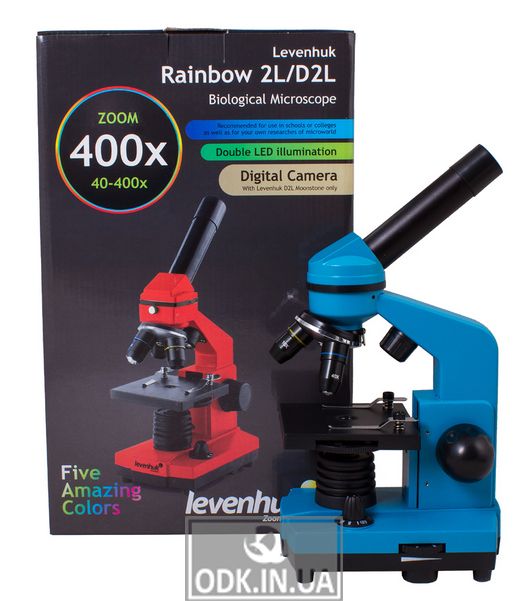 Микроскоп Levenhuk Rainbow 2L Azure\Лазурь
