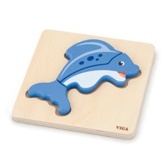 Wooden mini-puzzle Viga Toys Fish (59934)