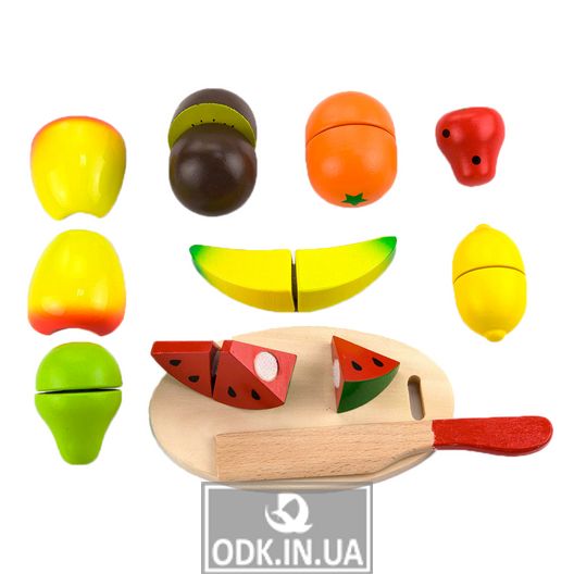 Іграшкові продукти Viga Toys Нарізані фрукти з дерева (56290)