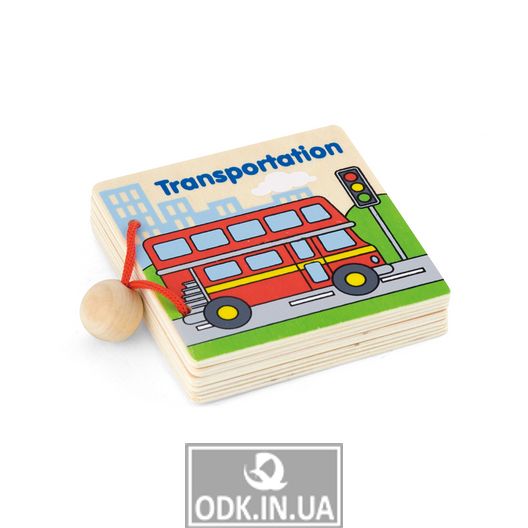 Wooden book Viga Toys First English words (50386)