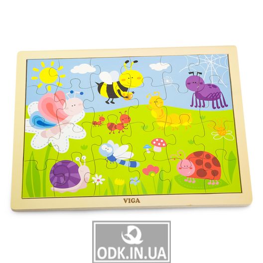 Wooden puzzle Viga Toys Park, 24 el. (50199)