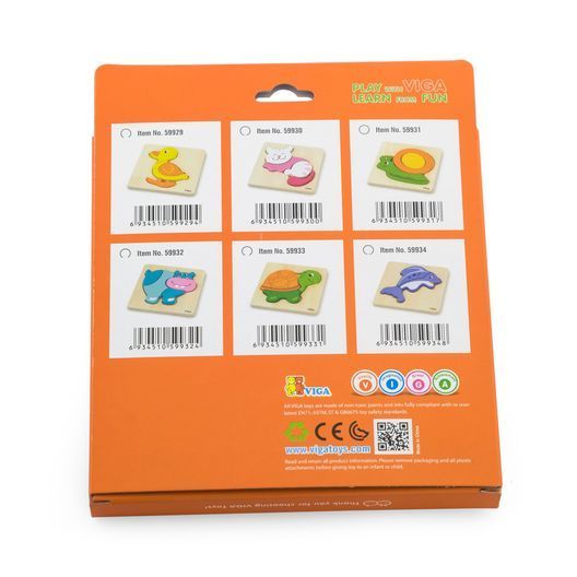 Дерев'яний міні-пазл Viga Toys Рибка (59934)