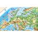 Світ. Фізична карта півкуль. 160x110 см. М1:24 000 000. Картон, планки (4820114952042)