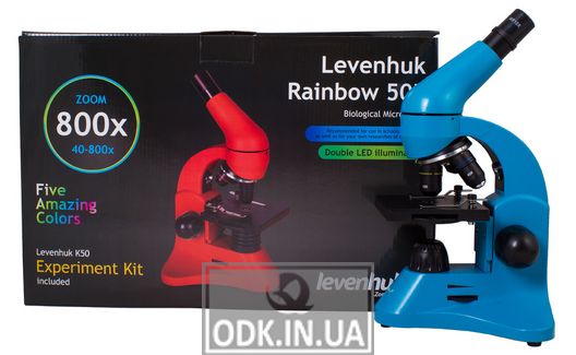 Мікроскоп Levenhuk Rainbow 50L Azure\Лазур