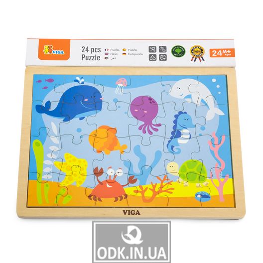 Wooden puzzle Viga Toys Ocean, 24 el. (50200)