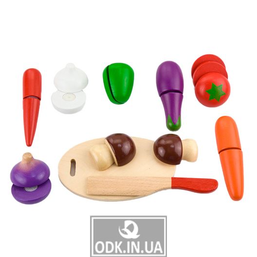 Игрушечные продукты Viga Toys Нарезанные овощи из дерева (56291)